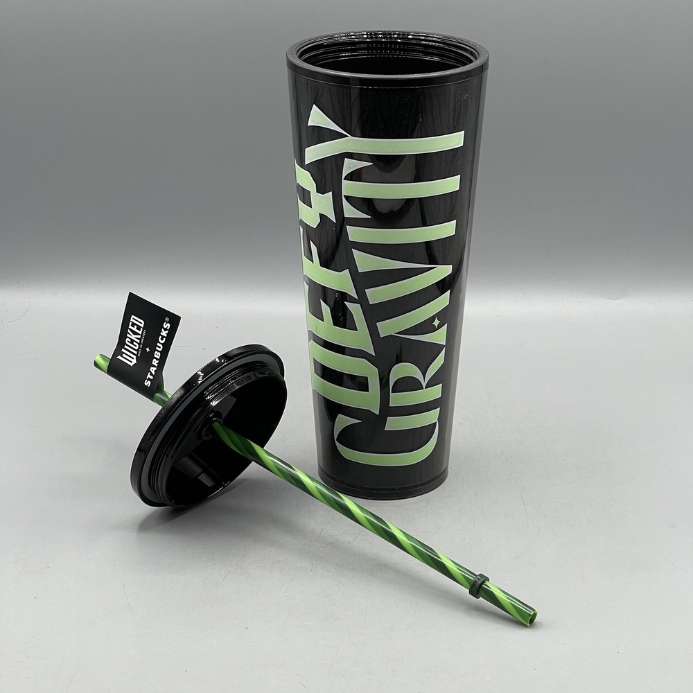 Starbucks Wicked Tumbler 24oz Defy Gravity Elphaba Glow In Dark - Picture 2 of 9